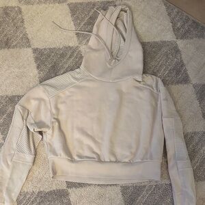 ALO Yoga Women's Beige Hoodie Sweatshirt